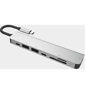 TYPE C USB 3.1 7 İN1 ADAPTÖR 4K HMİ-2*USB 3.0 SD-MİCROSD KART OKUYUCU-2*TYPE C