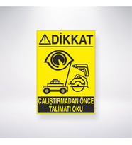 Dikkat Çalıştırmadan Önce Talimatı Okuyunuz 21x28 Arkası Yapışkanlı Levha