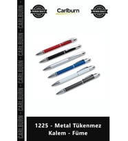 Özel Üretim Promosyon Logolu Kaliteli Şık Kurumsal Ofis Malzemesi 1225 Metal Tükenmez Kalem Füme