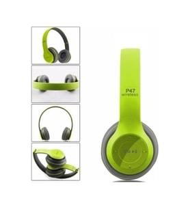 P47 Wireless Bluetooth 5.0 Kulaküstü Kulaklık Yeşil