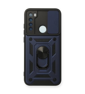 Xiaomi Redmi Note 8 Kılıf Pars Lens Yüzüklü Silikon - Lacivert