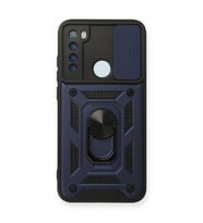 Xiaomi Redmi Note 8 Kılıf Pars Lens Yüzüklü Silikon - Lacivert