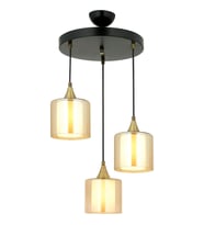 AVONNI AV-65233-3T-BSY-B Siyah Boyalı Modern Avize E27 Metal Cam 40cm