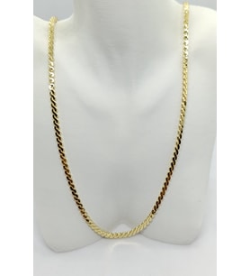 Gold Renk Mini S Desenli Kolye (60 cm)