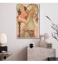 Tekli Dikey Kanvas Alphonse Mucha Salome