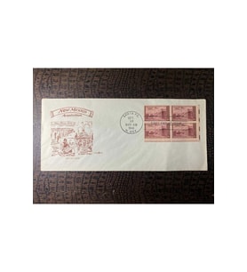 USA AMERİKA DAMGALI İLK GÜN ZARFI NEW MEXİCO ACQUİSİTİON NEW MEXİCO TODAY 1946 SANTA FE FDC Dörtlü