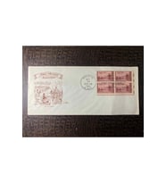 USA AMERİKA DAMGALI İLK GÜN ZARFI NEW MEXİCO ACQUİSİTİON NEW MEXİCO TODAY 1946 SANTA FE FDC Dörtlü