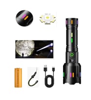 pilelistore Profesyonel Zoomlu 50W Şarjlı Powerbank Avcı Polis El Feneri PS-9885