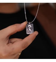 Kişiye Özel 925 Ayar Gümüş Özel Tasarım Kova Burç Kolye