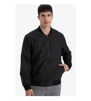 Defacto Slım Fıt Kolej Yaka Bomber Su Geçirmez Siyah Erkek Mont D7319AX/BK27