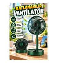 Katlanabilir Şarjlı Mini Vantilatör Telefon Standlı 3 Kademeli Soğutucu Fan