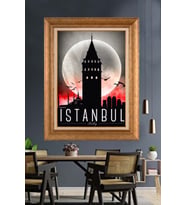 Altın Varaklı Paspartulu Çerçeveli  Tablo n5s153