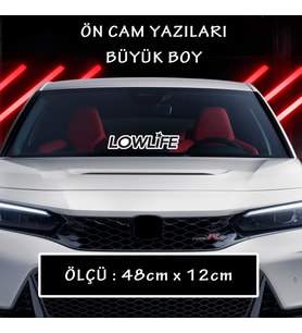 LİFE ön arka cam uyumlu sticker yazı - Büyük boy spor tuning modifiye etiket