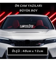 LİFE ön arka cam uyumlu sticker yazı - Büyük boy spor tuning modifiye etiket