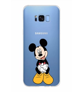 Samsung Galaxy S8 Plus Kapak Mickey Mouse Tasarımlı Şeffaf Silikon Kılıf