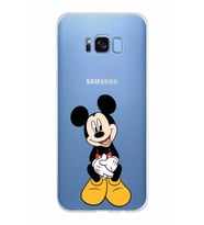 Samsung Galaxy S8 Plus Kapak Mickey Mouse Tasarımlı Şeffaf Silikon Kılıf