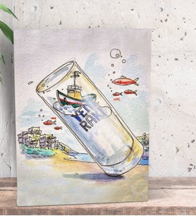 BK Gift Rakı Tasarımlı Dekoratif Mini Kanvas Tablo 15x20cm-10