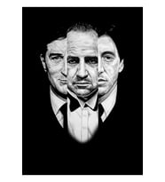 Üçleme - Godfather Tablo Ahşap Poster Dekoratif