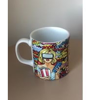 Seramik Beyaz Kupa - Pop Art