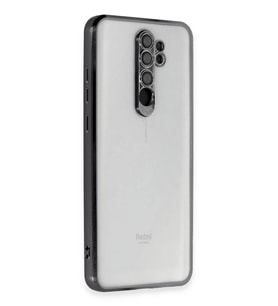 Newface Xiaomi Redmi Note 8 Pro Kılıf Razer Lensli Silikon - Siyah