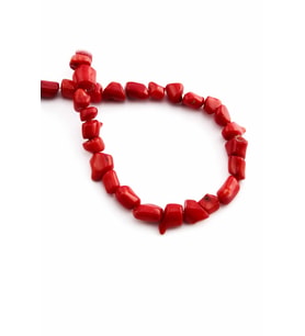 Mercan Doğal Taş Kırmızı Amorf Kesim 7x8mm Dizi