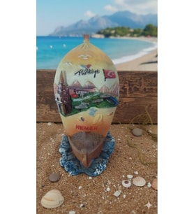 Kemer Temalı Yelkenli Gemi Biblo – Dekoratif Deniz Temalı Masa Üstü Süs, Ev ve Ofis Dekoru (12,5 cm)