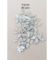 Oya Abiye Bileklik Kolye Pleksi Metalik Plastik Pul Gümüş Renk 8 gram 80 adet - BNC526