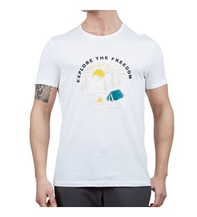 Alpinist Vide Erkek T-Shirt Beyaz