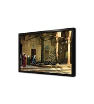 Camii Avlusu Uçan Kuşlar Çerçeveli Mdf Tablo