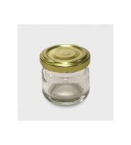 29 Cc şeffaf cam konserve kavanozu gold kapaklı, 75 adet, cam kavanoz, konserve kavanozu, reçel kavanozu, bal kavanozu, saklama kavanozu