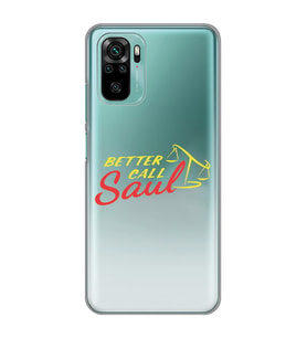Xiaomi Redmi Note 10 / Note 10S Uyumlu Better Call Saul Tasarımlı Şeffaf Telefon Kılıfı