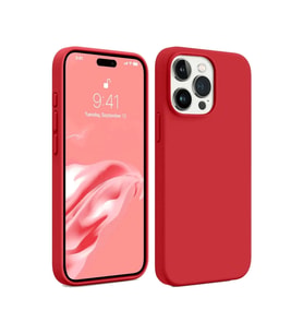 iPhone 15 Pro Kılıf First Silikon - Kırmızı