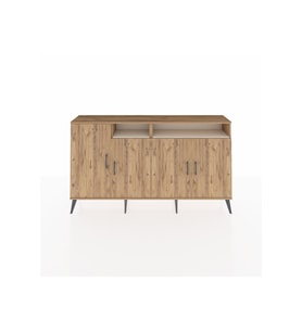 Arges Konsol 6 Raflı 4 Kapaklı 176x30x99 Çam-Çam/Aytaşı