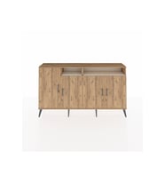 Arges Konsol 6 Raflı 4 Kapaklı 176x30x99 Çam-Çam/Aytaşı