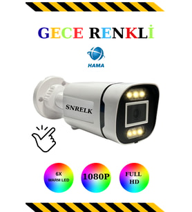 SNRELK GECE RENKLİ 6X LED WARM LIGHT GENİŞ AÇI GÜVENLİK KAMERASI
