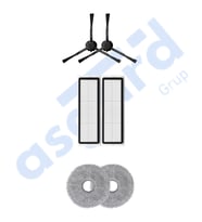 DREAME X20 MAX-X20 PRO UYUMLU 2 Yan Fırça 2 Filtre 2 Mop