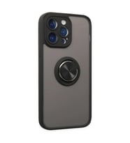 İphone 14 Pro Max Kılıf Montreal Yüzüklü  Kapak - Siyah
