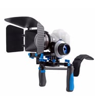 DSLR Rig Film Seti RL-02 + Followfoucs + Mattebox (Siyah-Mavi)