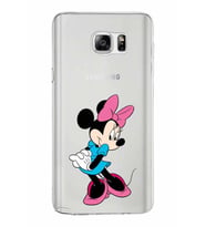 Samsung Galaxy Note 5 Kapak Minnie Mouse Tasarımlı Şeffaf Silikon Kılıf