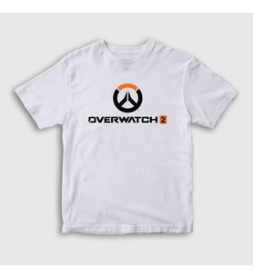 Presmono Unisex Çocuk Beyaz Logo Oyun Overwatch T-Shirt 360931tt (Beyaz)