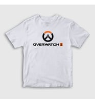 Presmono Unisex Çocuk Beyaz Logo Oyun Overwatch T-Shirt 360931tt (Beyaz)