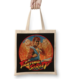Street Fighter Fighting Street Bez Çanta Uzun Saplı