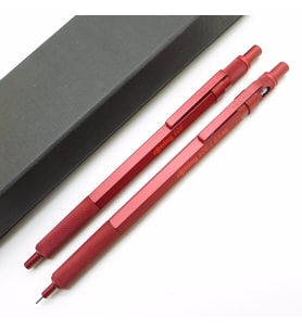 Rotring 600 Kırmızı 0.5mm + Tükenmez Kalem Seti  İsme Özel Kalem (Karışık)
