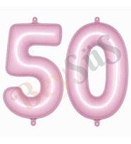 50 Rakam Folyo Balon pembe Rengi (76 cm)