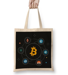 Crypto Love Support Bitcoin Crypto Bez Çanta Uzun Saplı