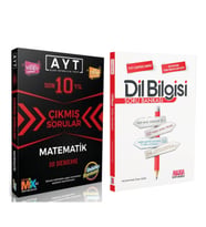 Ünlüler Karması AYT Matematik Karması Tıpkı Basım 10 Deneme ve AKM Dil Bilgisi Soru Bankası Seti 2 Kitap