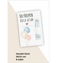 8 Adet Bayram Hediyesi - Harçlık Kartı Bayram Hatıra Kartı