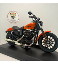 Harley Iron 883 Cruiser Chopper 1:12 Turuncu Diecast Motosiklet