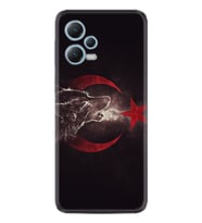 Xiaomi Redmi Note 12 4g Kılıf Resimli Desenli Baskılı Silikon Kurt Ve Ay Yıldız 1403