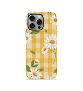 iPhone 15 Pro Vorian Çift Katmanlı Kılıf Daisy Picnic Gingham